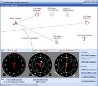 Hauptbildschirm Funknavigations-Simulator